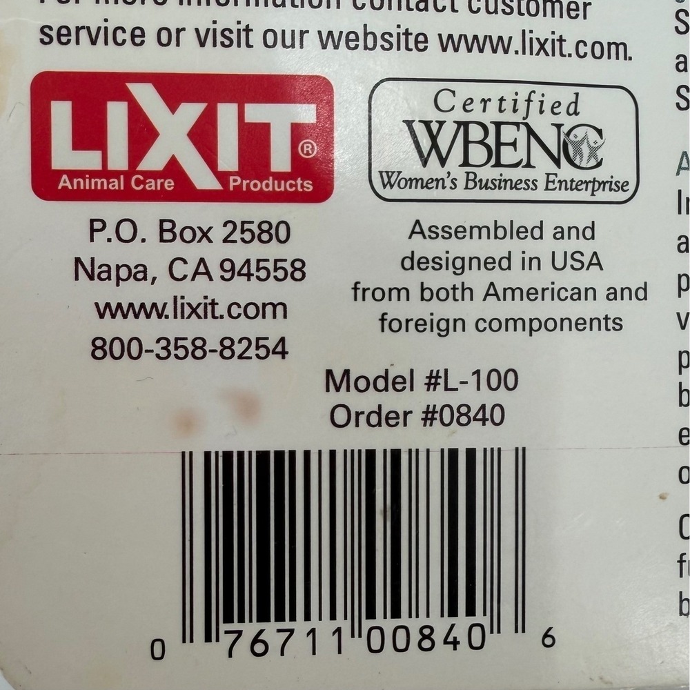 LIXIT Pet Activated Dog Waterwe L-100 Outdoor Faucet Attachment New in Box - Picture 8 of 10
